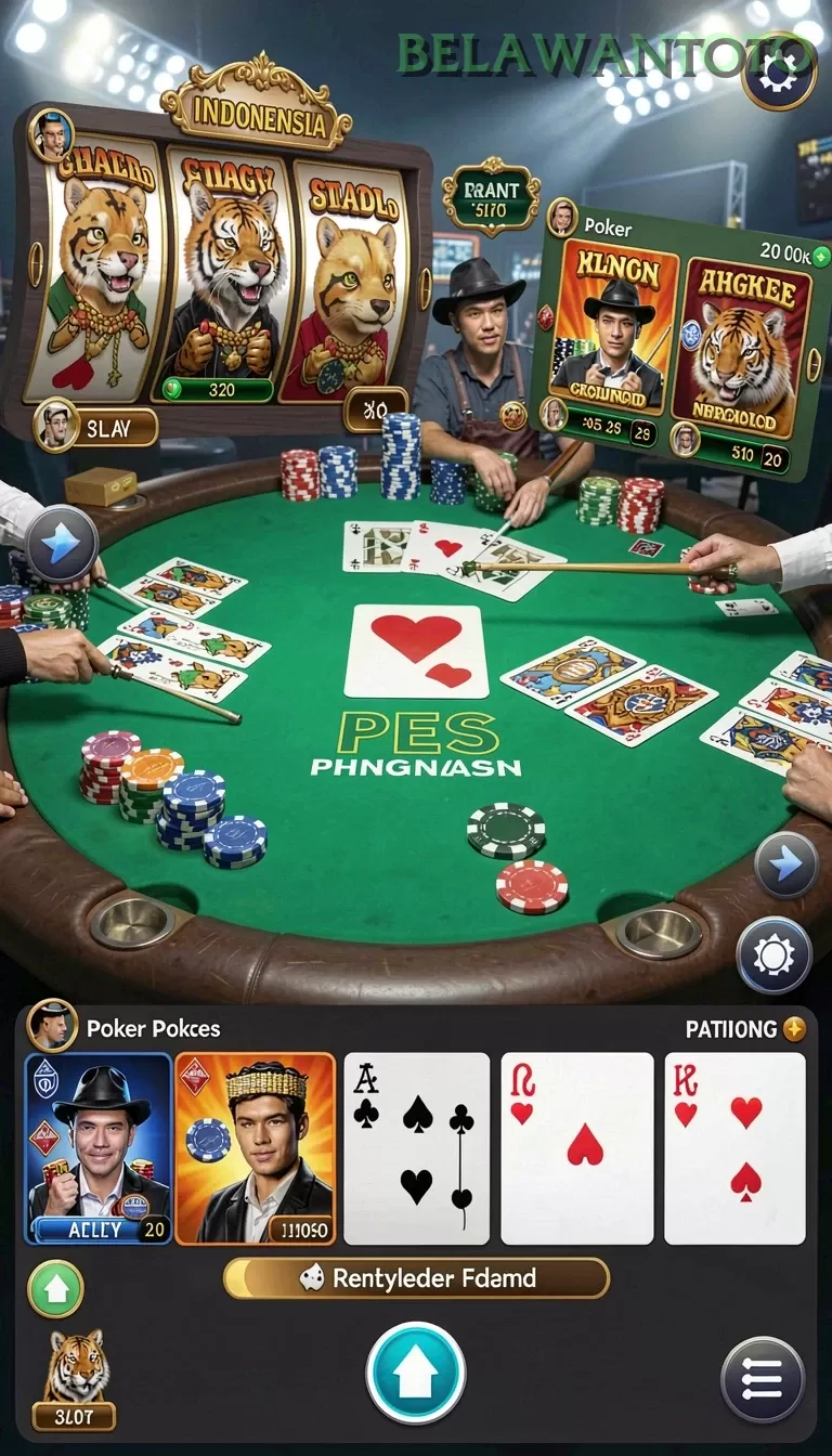 Cuplikan layar KASTIL777 — menu navigasi
