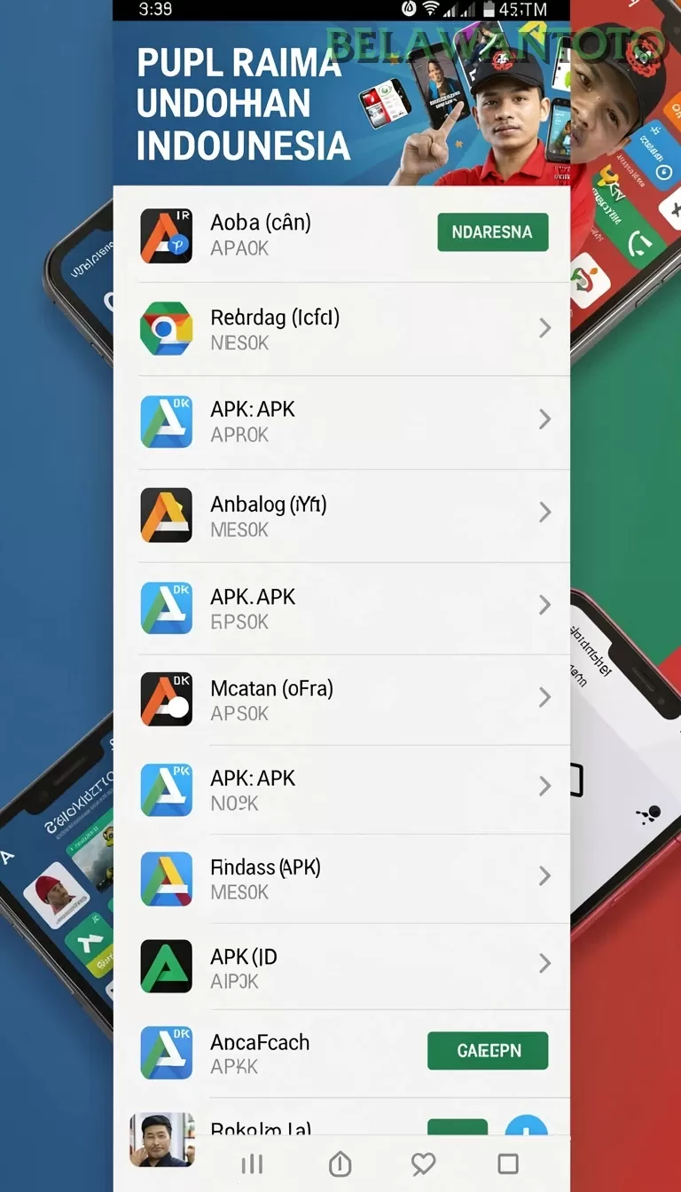 Cuplikan layar PP444 — menu navigasi